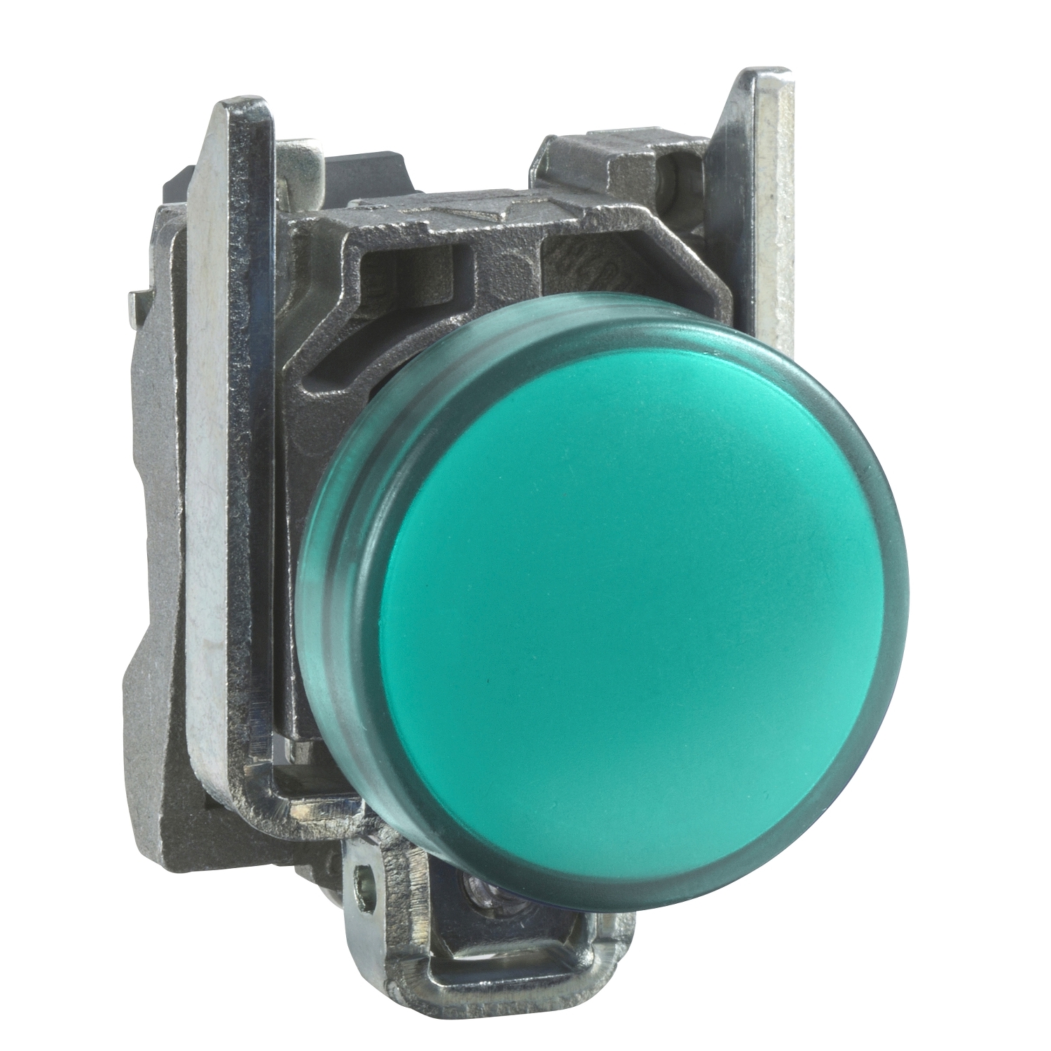 Lampa pilot complet verde Ø22 lentile netede cu LED integral 230 - 240V, Schneider, XB4BVM3 