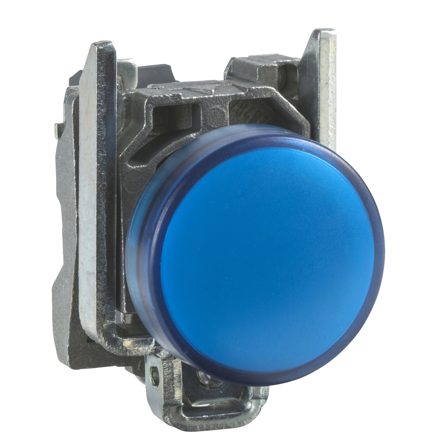Lampa Pilot Completa Albastra Ø22, Lentila Simpla Cu Led Integral De 24 V, Schneider, XB4BVB6 