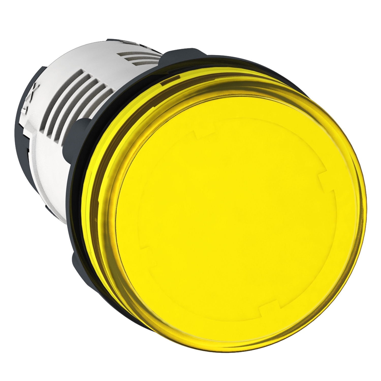 Lampa pilot rotund Ø22, galben, LED integral - 24 V - borne cu cleme cu surub, Schneider, XB7EV05BP 