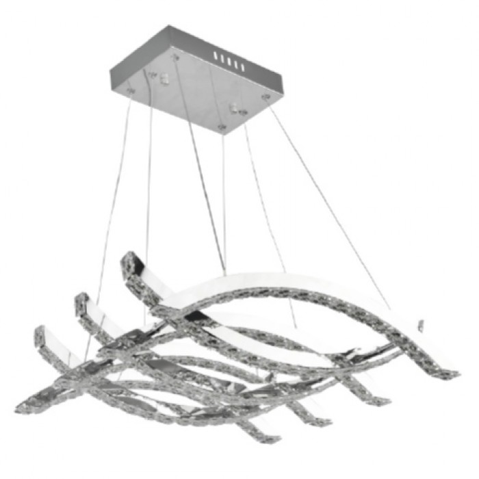 Candelabru, Horoz, LED, Aviator-56, Crom, Crystal, LED, 56W, 4000K, 180-260V, 0Ssp-019-038-0056-010