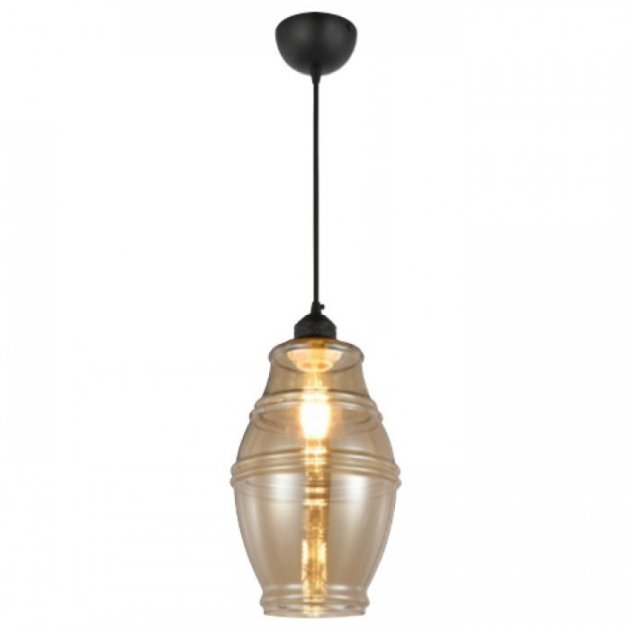 Pendul, Horoz, Element-1, Sticla, Amber, 1M, 1XE27, Max 60W, , 021-015-0001
