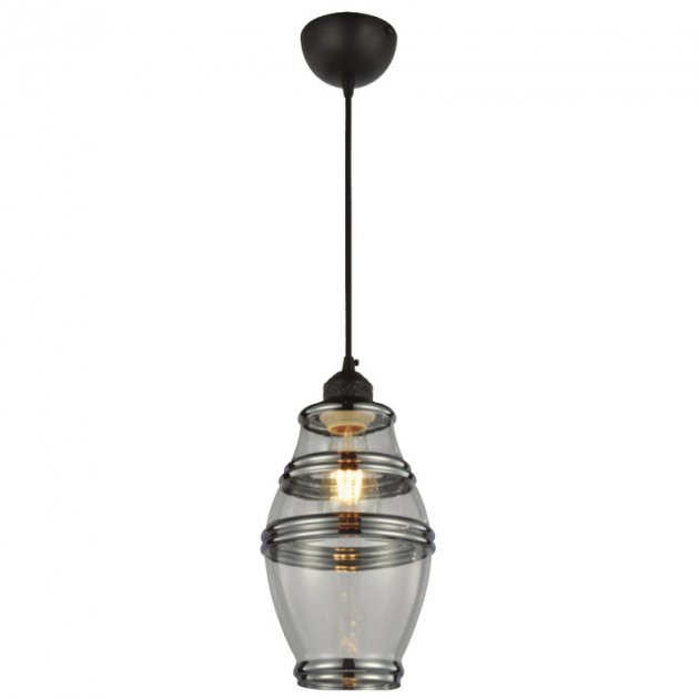 Pendul, Horoz, Element-2, Sticla, Clara, Crom, 1M, 1XE27, Max 60W, , 021-015-0002
