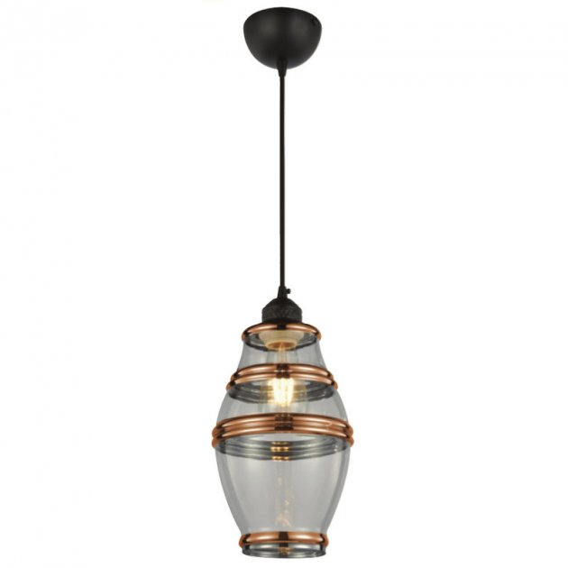 Pendul, Horoz, Element-2, Sticla, Clara, Cupru, 1M, 1XE27, Max 60W, , 021-015-0002