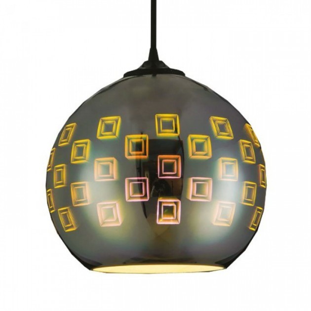 Pendul, Horoz, Spectrum, Sticla, 3D, Crom, 1M, 1XE27, Max 60W, , 021-005-0001