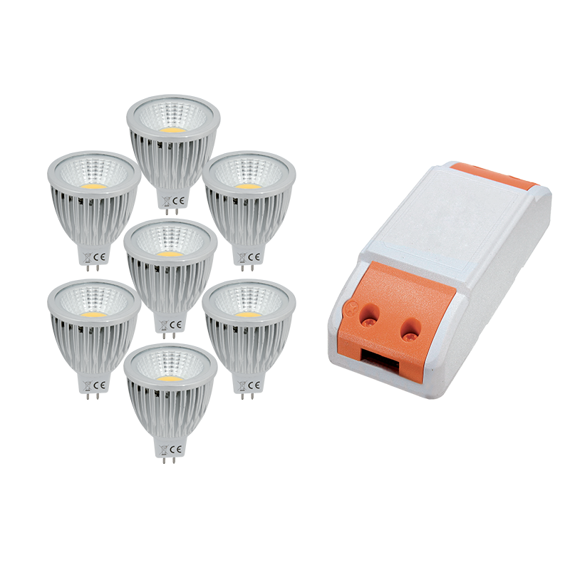 LED Driver, 36W+ 7X LED3 5W 4000K MR16, Elmark, 99SET7LED572 