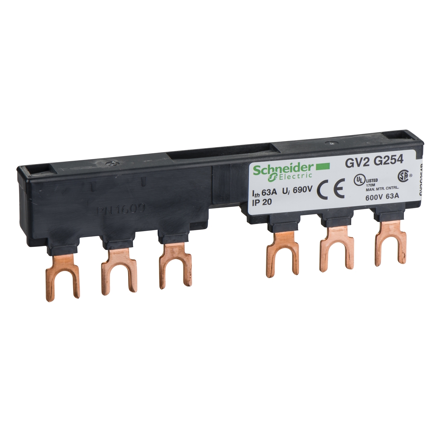 Linergy FT - Bară pieptene Busbar - 63 A - 2 prize - pas de 54 mm Schneider GV2G254 