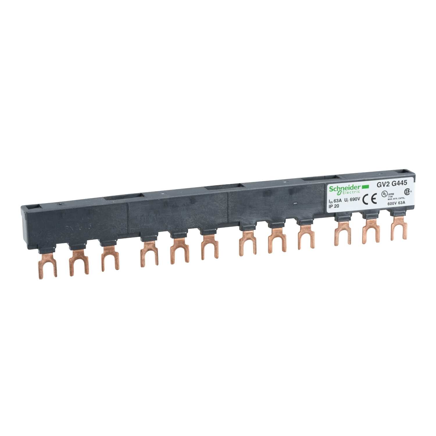 Linergy FT - Bară pieptene Busbar - 63 A - 4 prize - pas de 45 mm Schneider GV2G445 