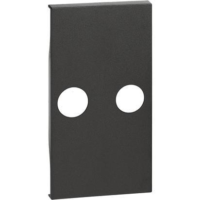 Placa Bticino Living Now 2 iesiri 2M (TV+spia) Negru KG25M2