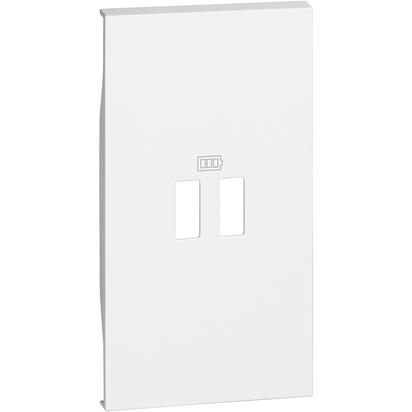 Placa Bticino Living Now incarcator USB 2M Alb KW12C