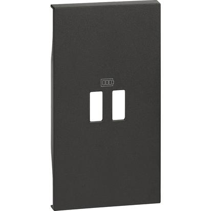 Placa Bticino Living Now incarcator USB 2M Negru KG12C