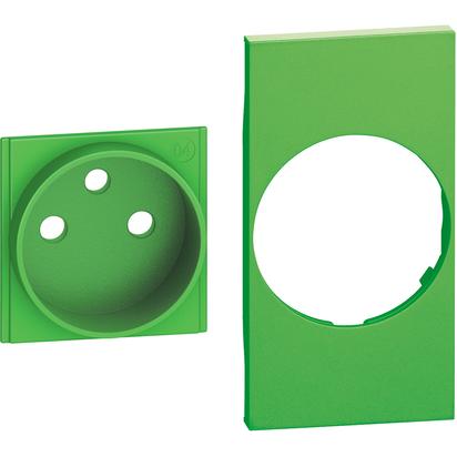 Placa Bticino Living Now priza FR/BE 2M verde KV55