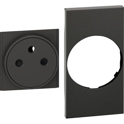 Placa Bticino Living Now priza FR/BE Plat 2M Negru KG55F