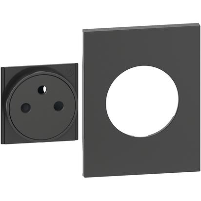 Placa Bticino Living Now priza FR/BE Plat 3M Negru KG55M3F