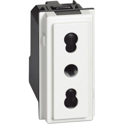 Priza Bticino Living Now 2P+T 10/16A 250Vac 1M Alb KW4180