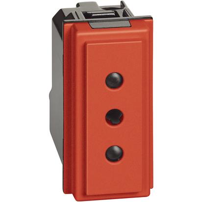Priza 2P+T 10A 250V rosie KR4113