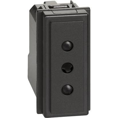 Priza Bticino Living Now 2P+T 10A 250Vac 1M Negru KG4113