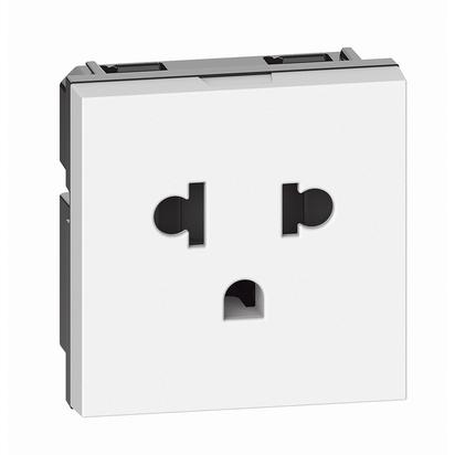 Priza Bticino Living Now 2P+T Euro-US 16A 2M Alb KW4126