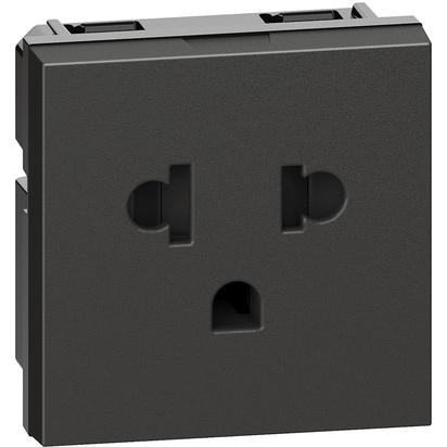 Priza Bticino Living Now 2P+T Euro-US 16A,2M Negru KG4126