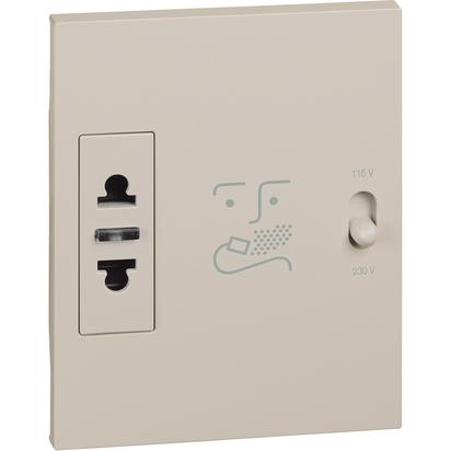 Priza aparat de ras Bticino Living Now 230V Nisip KM4177
