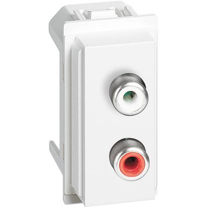 Priza dubla RCA Bticino Living Now 1M Alb KW4269R