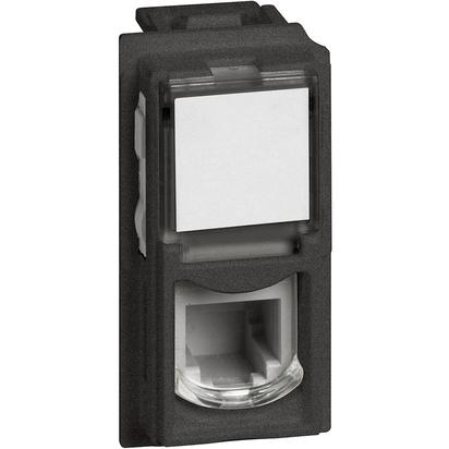 Priza Telefon RJ11 Bticino Living Now 1M (4/6) K10 Negru KG4258RJ11