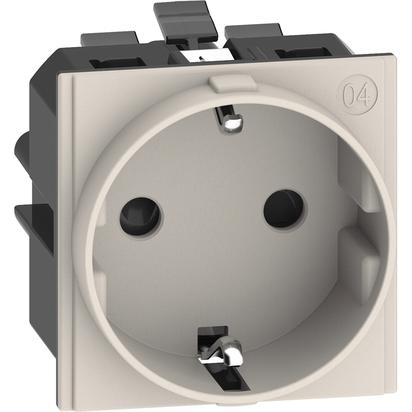 Priza schuko Bticino Living Now standard German 2M borne automate 2P+T Nisip KM4141A