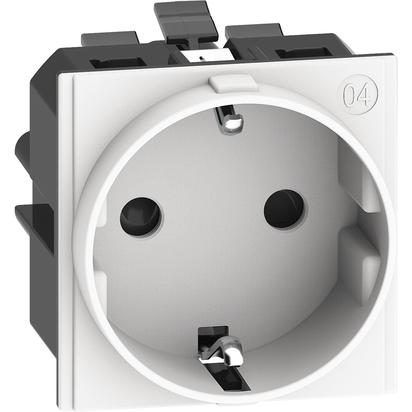 Priza schuko Bticino Living Now standard German Borne automate Alb KW4141A