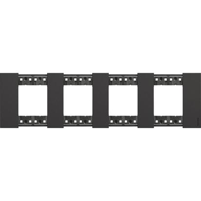 Rama ornament Bticino Living Now 2+2+2+2 Neagra KA4802M4KG