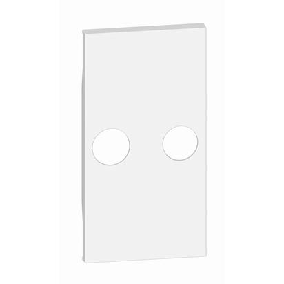 Placa Bticino Living Now 2 iesiri 2m (TV+spia) Alb KW25M2