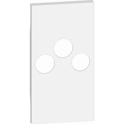 Placa Bticino Living Now 3 iesiri TV-R-SAT Alb KW26M2