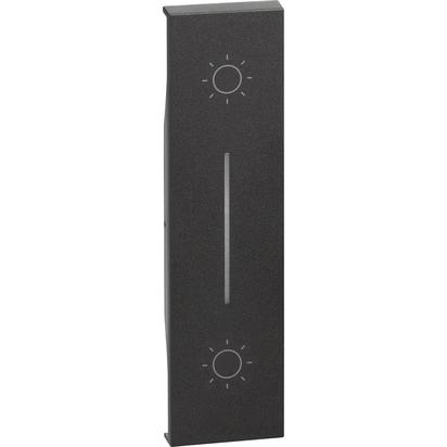 Placa Bticino Living Now dubla Buton cu revenire 1M Negru KG05L