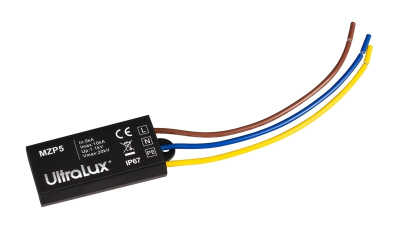 MODUL LED DE PROTECTIE LA SUPRATENSIUNE PENTRU CORPURI DE ILUMINAT PE LED 5kA, 277V AC, IP67, Ultralux, MZP5