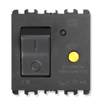 Disjunctor de curent rezidual - nea 1P+N 10A 10mA Antracit