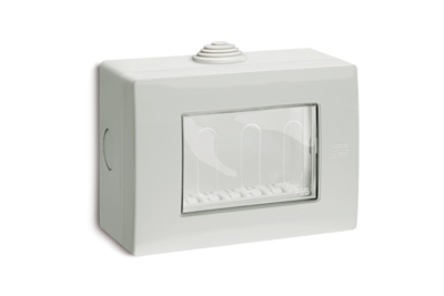 Doza - nea montaj aparent 3 mod IP55 Gri Ral 7035