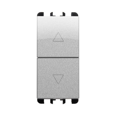 Intrerupator - nea cu 2 butoane independente cleme cu surub 1P NO + 1P NO 10A 1 mod Aluminiu