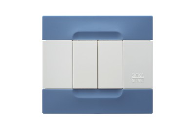Rama decorativa nea - Kadra monocrom 2 mod tecnopolimero (plastic) seria Alb Albastru Atena