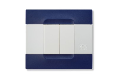 Rama decorativa nea - Kadra monocrom 2 mod tecnopolimero (plastic) seria Alb Albastru Sidney