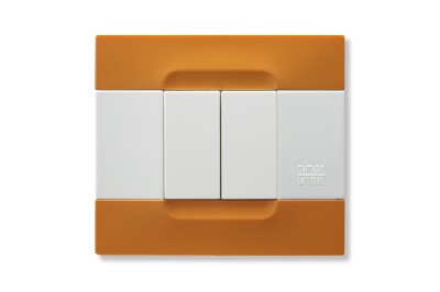 Rama decorativa nea - Kadra monocrom 2 mod tecnopolimero (plastic) seria Alb Portocaliu San Francisco