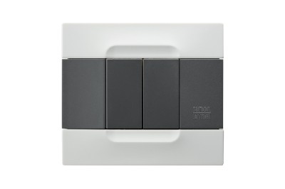 Rama decorativa nea - Kadra monocrom 2 mod tecnopolimero (plastic) seria Antracit Alb Helsinki