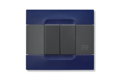 Rama decorativa nea - Kadra monocrom 2 mod tecnopolimero (plastic) seria Antracit Albastru Sidney