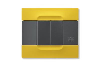 Rama decorativa nea - Kadra monocrom 2 mod tecnopolimero (plastic) seria Antracit Galben Lisabona