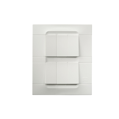 Rama decorativa nea - Kadra monocrom 3 + 3 mod tecnopolimero (plastic) seria Alb Alb Helsinki