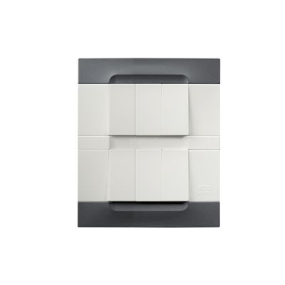 Rama decorativa nea - Kadra monocrom 3 + 3 mod tecnopolimero (plastic) seria Alb Negru Auckland