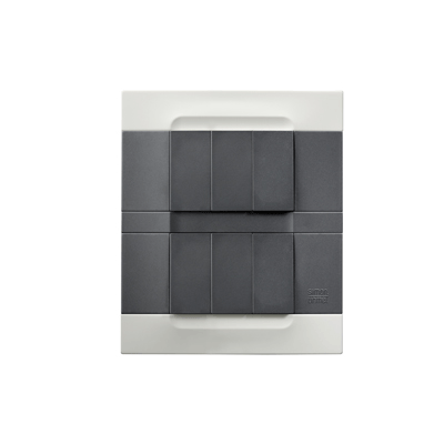 Rama decorativa nea - Kadra monocrom 3 + 3 mod tecnopolimero (plastic) seria Antracit Alb Helsinki