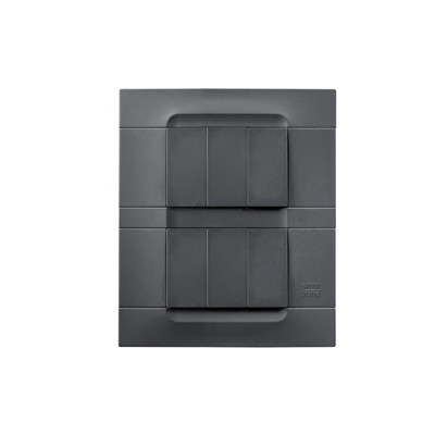 Rama decorativa nea - Kadra monocrom 3 + 3 mod tecnopolimero (plastic) seria Antracit Negru Auckland