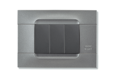 Rama decorativa nea - Kadra monocrom 3 mod tecnopolimero (plastic) Inox