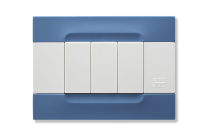 Rama decorativa nea - Kadra monocrom 3 mod tecnopolimero (plastic) seria Alb Albastru Atene