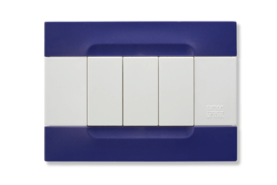 Rama decorativa nea - Kadra monocrom 3 mod tecnopolimero (plastic) seria Alb Albastru Sidney