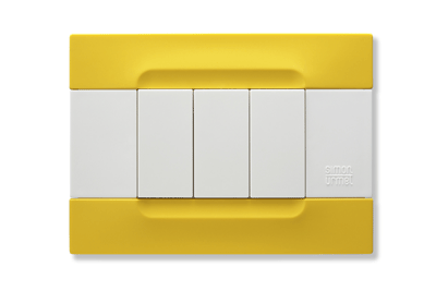 Rama decorativa nea - Kadra monocrom 3 mod tecnopolimero (plastic) seria Alb Galben Lisabona