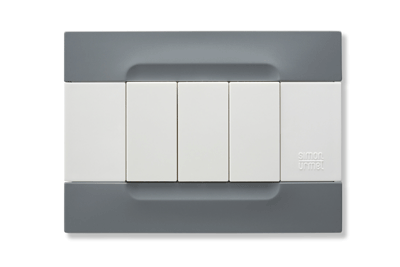 Rama decorativa nea - Kadra monocrom 3 mod tecnopolimero (plastic) seria Alb Gri Berlin